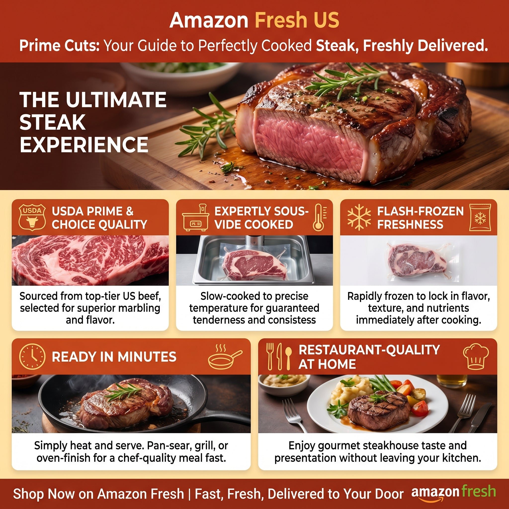 Premium Pre-Cooked Juicy Steak – Perfect Quick High-Protein Meal