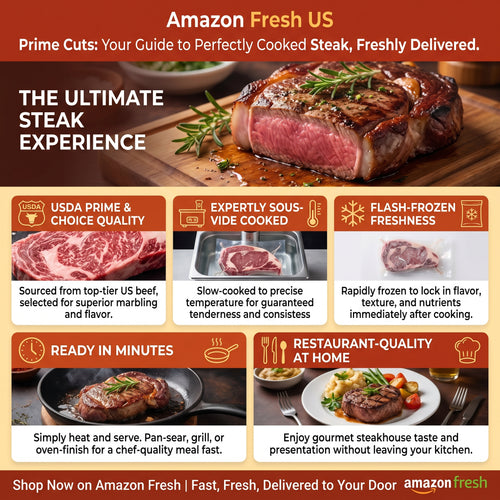 Premium Pre-Cooked Juicy Steak – Perfect Quick High-Protein Meal